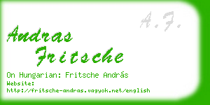 andras fritsche business card